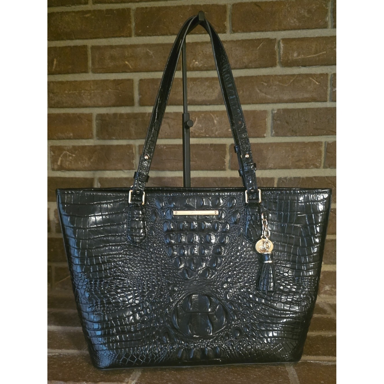 Brahmin Medium Asher Tote Bag Blue Black